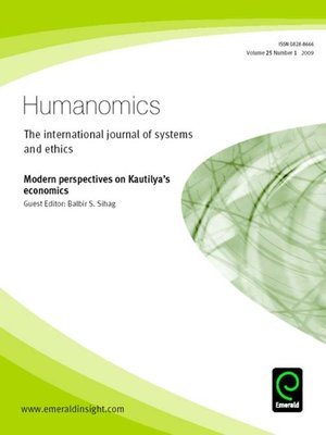 cover image of Humanomics, Volume 25, Issue 1